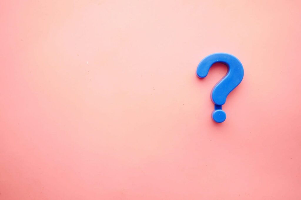 a question mark